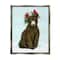 Stupell Industries Bear Seasonal Holly Snow Scene Framed Floater Canvas Wall Art